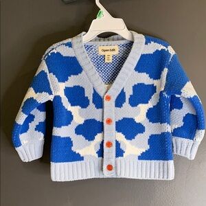 Open Edit Blue and White Cardigan size 12M